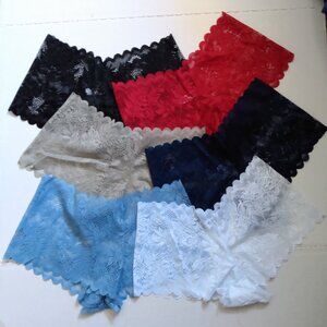 Womens Lace French Boyshorts Underwear Sexy Stretch Low Rise Panties 6 Pack~ New